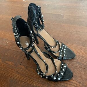 Black Studded Women's Heels 6 1/2
